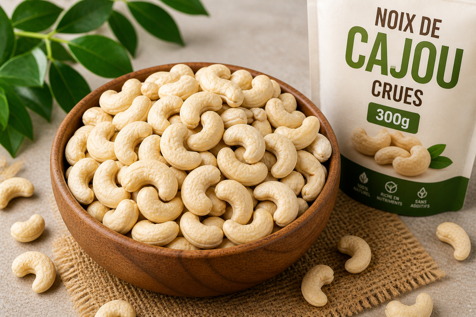 Noix de cajou crues 300g
